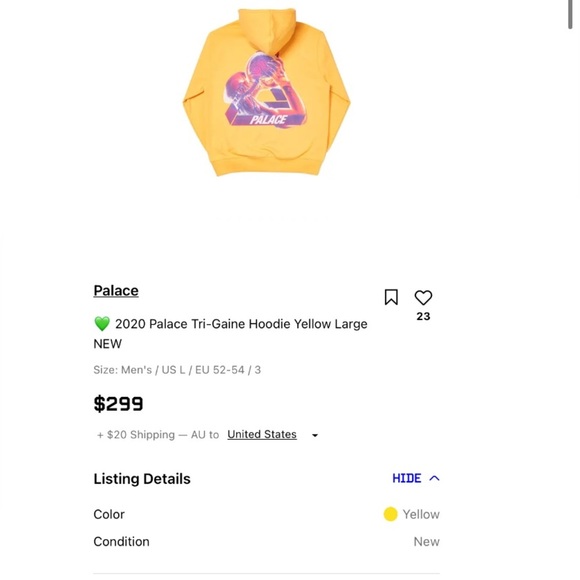 PALACE Tri Gaine Hoodie Sweatshirt Size Medium - Picture 13 of 14